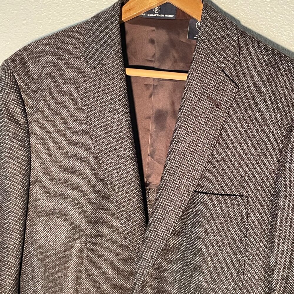 Hart‎ Schaffner Marx dark brown luxurious 100% wool sport coat, blazer, size M
